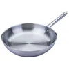 Image de FACKELMANN Poêle à frire ovale de 28 cm de diamètre en acier inoxydable de qualité supérieure - Parfaite pour une cuisson nette sur tous les types de plaques de cuisson, y compris l'induction