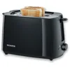 Image de SEVERIN Grille-pain automatique 700 W, Toaster compact jusqu’à 2 tranches, Grille-pain électrique avec réglage du degré de brunissage & support pour réchauffer les viennoiseries, noir, AT 2287