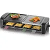 Image de SEVERIN Appareil Ã  Raclette Pour 8 Personnes, Plaque De Cuisson Avec Pierre Naturelle Et Plaque En Fonte Antiadhésive, Gril Raclette 1 400W, Noir, RG 9645