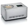 Image de SEVERIN Sorbetière 2-en-1 180 W, Sorbetière électrique et yaourtière avec 2 récipients inclus, Machine à glace avec livre de recettes, inox, EZ 7406, Argent