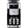 Image de Severin KA 4813 Cafetière noir, acier inoxydable (brossé) Nombre de tasse=10 écran, verseuse en verre, avec broyeur, minuteur, fonction de conservation de la