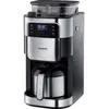 Image de Severin Filterkaffeemaschine mit Mahlwerk und Edelstahl-Thermokanne, Cafetière noir, acier inoxydable (brossé) Nombre de tasse=8 écran, verseuse thermofuge,