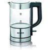 Image de SEVERIN Bouilloire en Verre 0,5L, 1 100 W, sans BPA, Filtre Anticalcaire Amovible, Ouverture à une main, Socle 360°, WK 3472, Acier Inoxydable/Noir.