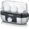 Image de SEVERIN Cuiseur à oeufs 270 W, Appareil de cuisson pour 1 à 3 oeufs, Doseur d'Eau et Perce- ufs Inclus, Cuit-oeufs avec contrôle électronique du temps de cuisson, Inox, EK 3163