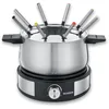 Image de Severin Fondue Crêpière 2 en 1, Inclus 8 fourchettes à fondue, spatule à crêpe et répartiteur de pâte, Inox/Noir, FO 2471