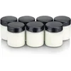 Image de SEVERIN Lot de 7 Pots de Yaourt en Verre de 150 ml avec Couvercle Noir pour Yaourtière JG3510 / JG3518 - sans BPA - EG3514