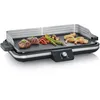 Image de SEVERIN Plancha réglable jusqu'à 230°C, 2 300 W, Plaque de cuisson au revêtement antiadhésif pour viandes, poissons & légumes, Gril électrique avec bac récupérateur de graisse amovible, Noir, PG 8564