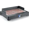 Image de SEVERIN Barbecue électrique 2 200 W avec grille en inox, Barbecue de table avec pare-vent amovible, eBBQ avec bac à eau pour utilisation en intérieur et extérieur, Noir, PG 8565