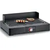 Image de SEVERIN Barbecue électrique 2 200 W avec grille en fonte d'aluminium, Barbecue de table avec pare-vent amovible, eBBQ avec bac à eau pour utilisation en intérieur et extérieur, Noir, PG 8567