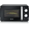 Image de SEVERIN Four à micro-ondes 17 L, Four micro-onde 700 W pour décongeler, chauffer et réchauffer, Micro-onde avec 6 niveaux de puissance, Minuteur 30 min, Plateau tournant (Ø 24,5 cm), Noir, MW 7886