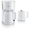Image de SEVERIN Cafetière Filtre Isotherme, 1 000W, 1L, Jusqu'à 8 tasses, 2 Verseuses Isothermes soit 16 tasses, Couvercles de Filtration, Blanc, KA 9309