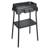 Image de SEVERIN Barbecue électrique extérieur sur pieds avec plaque en aluminium, 2000W, Pare-vent amovible, eBBQ avec bac à eau pour utilisation en intérieur et extérieur, Noir, PG 8596