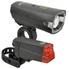 Image de Fischer Kit d'éclairage pour vélo 12 lux - Kit d'éclairage à Batterie - Feu Avant et arrière - Protection Contre Les Projections d'eau Selon IP44 - Homologué StVZO - Noir