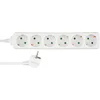Image de REV Multiprise 6 Prises, câble 1,4 m, Max. 3500 W, Blanc