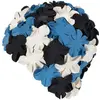 Image de Fashy Femme Rubbe Pétale Capuchon, Bleu, Noir/Blanc, Taille Unique