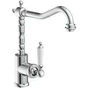 Image de Schütte F.J.Schütte Cuisine pivotant Old Style de SCHÜTTE, Robinet rétro, mélangeur Classique Salle de Bains, mitigeur nostalgique 72500, Chrome