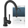Image de Schütte 79166 Cornwall Robinet de Cuisine pivotant à 360 degrés pour évier avec mitigeur à Levier Unique, Noir Mat