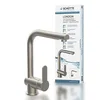 Image de SCHÜTTE London Robinet Cuisine avec Douchette Extensible Mitigeur Rabattable Mitigeur Robinet Evier de Cuisine avec Douchette, Rotative à 360° Froid & Chaud Disponible, Acier Inoxydable