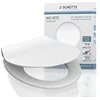 Image de Schütte SLIM WHITE 82700, Abattant WC en Duroplast avec système d'abaissement automatique et fonction détachable, compatible avec la majorité des cuvettes WC Blanc