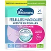 Image de Dr. Beckmann FEUILLES MAGIQUES Lessive en feuilles L'ÉCLATANTE | Format pré-dosé, pratique et léger | 100% hydrosoluble, facile à utiliser et ranger | 25 feuilles