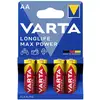 Image de Pile LR6 (AA) alcaline(s) Varta 4706101404 LONGLIFE Max Power AA Bli 4 2900 mAh 1.5 V 4 pc(s)