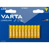 Image de VARTA Piles AAA, lot de 10, Longlife, Alcalines, 1,5V, adaptées aux télécommandes, réveils, radios, horloges murales, Made in Germany