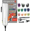 Image de Remington Tondeuse Cheveux [Idéale Famille] ColorCut (Utilisation Facile, Lames acier inoxydable Auto-Affûtées, Secteur, 11 Sabots colorés 1,5-25mm, Peigne, Ciseaux) Tondeuse HC5035