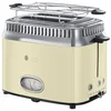 Image de Russell Hobbs Grille Pain (Design Vintage Premium) Retro Crème (2 Tranches, 6 niveaux de brunnissage rapide, Fonction annulation, décongélation et réchauffage Viennoiserie, 1300W) Toaster 21682-56