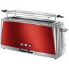 Image de Russell Hobbs Grille Pain [Fente longue 2 Toasts/ 1 Tranche baguette] Luna Rouge Inox (Fente large, 6 Niveaux de Brunissage, Surélévation, Décongèle, Réchauffe viennoiserie, 1420W) Toaster 23250-56
