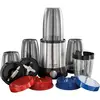Image de Russell Hobbs Blender [Multifonction: mixeur & moulin] NutriBoost (700W, 5 bols+couvercle sans BPA & 15 accessoires comp. lave-vaisselle incl., 22.000 tr/min, soupe, smoothie, épices & plus) 23180-56