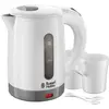 Image de Russell Hobbs Bouilloire Electrique [Petite & Légère] Travel (Idéale Pour Voyage, 850 Ml, 1000W, 2 Tasses + Cuilères Incluses, Voltage Universel,Niveau D'eau Visible, Filtre Anticalcaire) 23840-70