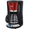 Image de Russell Hobbs Cafetière filtre [Programmable, Technologie WhirlTech pour extraction & arôme optimaux] Rouge (10 tasses, verseuse en verre 1,25L, Maintien au chaud, 1100W) Machine à café 24031-56