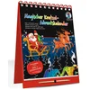 Image de Ursus 24890000F Calendrier de l'Avent magique griffoir avec 24 motifs griffoirs et chiffres de l'Avent à colorier env. 16,5 x 21 cm avec bâton en bois Multicolore, Coloré