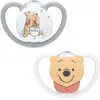 Image de Nuk - Lot de 2 tétines Space Baby - 6-18 mois - Tétines avec ventilation supplémentaire - Silicone sans BPA - Disney Winnie l'ourson