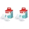 Image de NUK Perfect Match Tétines de biberon | 6 mois et + | Tétines anti-coliques pour biberon | Silicone | Contrôle du débit | Lot de 4