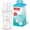 Image de NUK Perfect Match Biberon | 3+ mois | 230 ml | Biberon anti-coliques | Verre | Indicateur de contrôle de température | Arc-en-ciel | Lot de 1