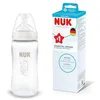 Image de NUK First Choice Biberon | 0+ mois | 240 ml | Biberon anti-colique | Verre | Indicateur de contrôle de la température | Hippocampe | Lot de 1