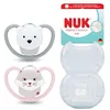 Image de NUK Perfect Match Air Sucettes pour bébé | 18-36 mois | Sucettes orthodontiques favorisant l’aération et prévenant l’irritation | 95% d’acceptation par les bébés** | Chat/Ours polaire | 2 unités