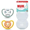 Image de NUK Perfect Match Air Sucettes pour bébé | 18-36 mois | Sucettes orthodontiques favorisant l’aération et prévenant l’irritation | 95% d’acceptation par les bébés** | Zèbre/Lion | 2 unités