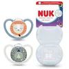 Image de NUK Perfect Match Air Night Sucettes | 0-6 mois | Sucettes phosphorescentes orthodontiques favorisant l’aération et prévenant l’irritation | 95% d’acceptation par les bébés** | Lion | 2 unités