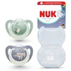Image de NUK First Choice Night Sucettes pour bébé | 18-36 mois | Sucettes orthodontiques phosphorescentes | Apaise 99% des bébés** | Hippopotame/Koala | Lot de 2