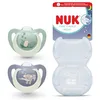 Image de NUK First Choice Night Sucettes pour bébé | 6-18 mois | Sucettes orthodontiques phosphorescentes | Apaise 99% des bébés** |Hippopotame/Koala | Lot de 2