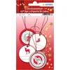 Image de 'Herma Pendentif Cadeau de Noël 3d, rond, rouge/argent