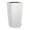 Image de Lechuza   Pot de Fleurs d’Extérieur et d'Intérieur   Color Cubico   Réserve d'Eau Intégrée   Coloris Blanc   40 x 40 x 75 cm