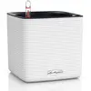 Image de Lechuza   Pot de Fleurs d’Extérieur et d'Interieur   Cube Color   Réserve d'Eau Intégrée   Coloris Blanc   17 x 17 x 16 cm