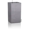 Image de Lechuza   Pot de Fleurs d’Extérieur et d'Intérieur   Stone Canto   Réserve d'Eau Intégrée   Coloris Gris Pierre   30 x 30 x 56 cm
