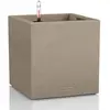 Image de Lechuza   Pot de Fleurs d’Extérieur et d'Intérieur   Stone Canto   Réserve d'Eau Intégrée   Coloris Beige Sable   30 x 30 x 30 cm