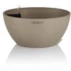 Image de Lechuza   Pot de Fleurs d’Extérieur et d'Intérieur   Stone Cubeto   Réserve d'Eau Intégrée   Coloris Beige Sable   Ø 40 x 18 cm