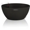 Image de Lechuza   Pot de Fleurs d’Extérieur et d'Intérieur   Stone Cubeto   Réserve d'Eau Intégrée   Coloris Noir Graphite   Ø 40 x 18 cm