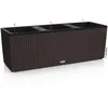 Image de Lechuza   Pot de Fleurs d’Extérieur et d'Intérieur   Cottage Trio   Réserve d'Eau Intégrée   Coloris Moka   100 x 32 x 34 cm